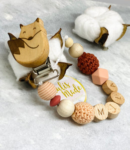 Pacifier chain and teether set