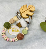 Pacifier chain and teether set