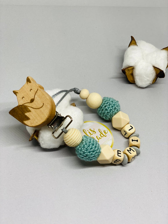 Pacifier chain and teether set