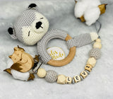 Pacifier chain and teether set