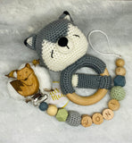 Pacifier chain and teether set