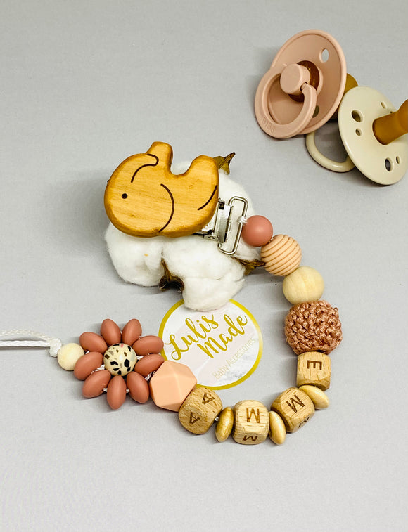 Schnullerkette mit Namen, Elefant