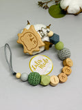 Pacifier chain and teether set