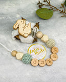 Schnullerkette mit Namen, Hase