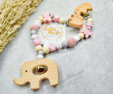 Kinderwagenkette Lulismade "Elefant" Mädchen