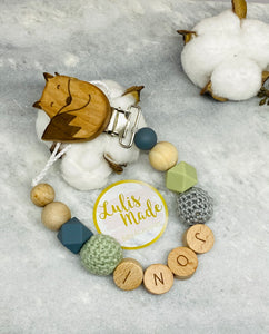 Pacifier chain and teether set