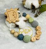 Pacifier chain and teether set