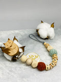 Pacifier chain and teether set