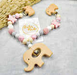 Kinderwagenkette Lulismade "Elefant" Mädchen