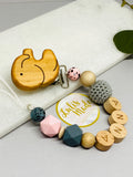 Schnullerkette mit Namen, Elefant