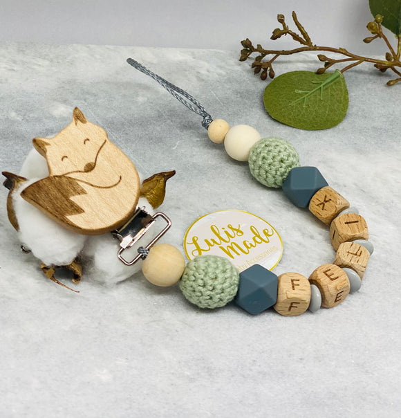 Pacifier chain and teether set