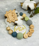 Pacifier chain and teether set